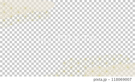 Rough cloud-shaped Japanese hemp leaf pattern frame 118069007