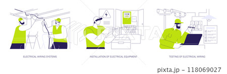 Engineering infrastructure abstract concept vector illustrations. 118069027