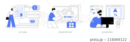 Software license isolated cartoon vector illustrations se 118069122
