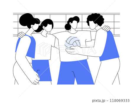 Volleyball isolated cartoon vector illustrations. 118069333