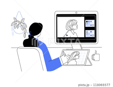 Digital drawing isolated cartoon vector illustrations. 118069377