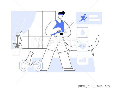 Fitness tracker isolated cartoon vector illustrations. 118069389