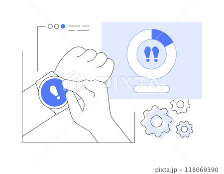 Tracker app isolated cartoon vector illustrations. 118069390