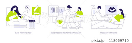 Prenatal examination abstract concept vector illustrations. 118069710