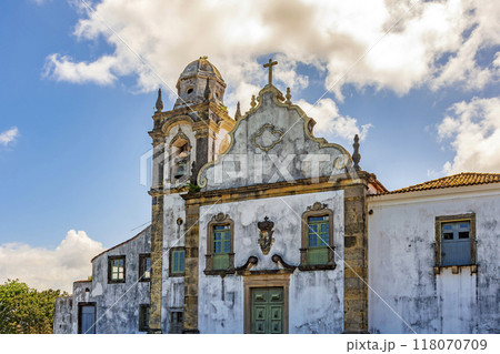 Historic church facade in Olinda 118070709