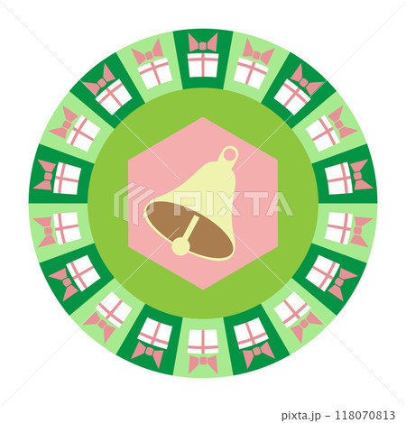 Vector Colorful illustration with Bells Icon on White Background 118070813