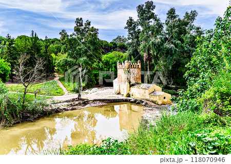 Carob mill next to the banks of the Guadaira, within the Oromana park in Alcala de Guadaira, Seville Carob mill next to the banks of the Guadaira, within the Oromana park in Alcala de Guadaira, Seville 118070946