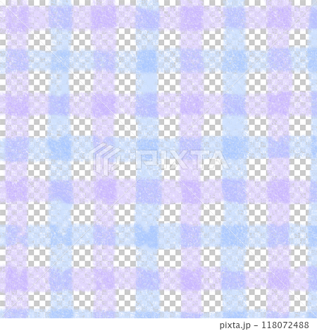 Blue Purple Gingham Check Hand Drawn Background Overlay 118072488
