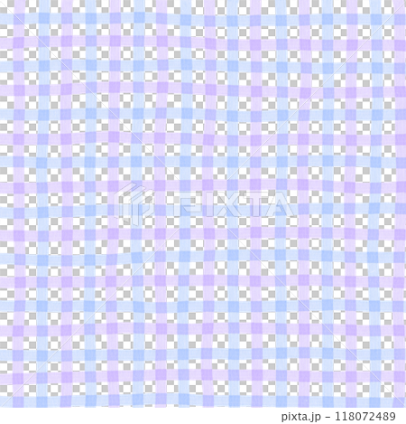 Blue Purple Gingham Check Hand Drawn Background Overlay 118072489