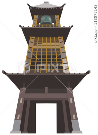 時の鐘　観光地イラストアイコン 118073148