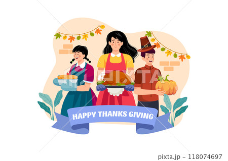 Happy Thanksgiving Day concept 118074697