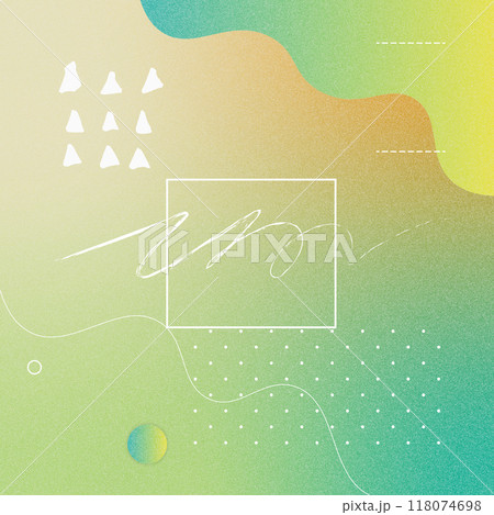 ノイズグラデーションの背景　カラフル　フレーム　バナー　カード 118074698