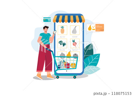 Man shopping online Man shopping online 118075153