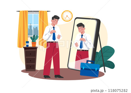 Man getting ready for office 118075282