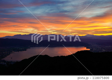 大見山展望台の夕景 大見山展望台の夕景 118075800