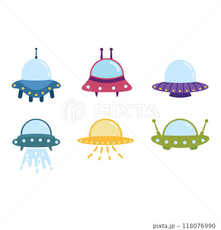 UFO Spaceship illustration icon 118076990