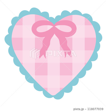 Illustration of pastel pink heart with ribbon for Valentine card, love sign, symbol, sticker, cute patches, brooch, shirt print, plush toy, logo, icon, fashion, accessory, fabric print, pillow, badge Illustration of pastel pink heart with ribbon for Valentine card, love sign, symbol, sticker, cute patches, brooch, shirt print, plush toy, logo, icon, fashion, accessory, fabric print, pillow, badge 118077039