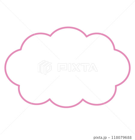 シンプルで使いやすい雲のふきだし シンプルで使いやすい雲のふきだし 118079688