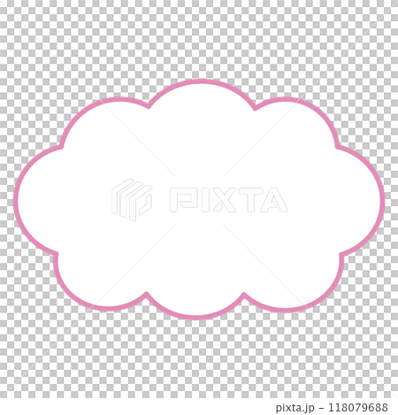 シンプルで使いやすい雲のふきだし シンプルで使いやすい雲のふきだし 118079688