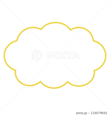 シンプルで使いやすい雲のふきだし シンプルで使いやすい雲のふきだし 118079692