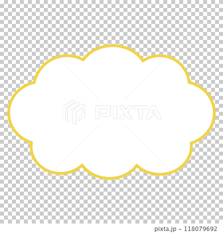 シンプルで使いやすい雲のふきだし シンプルで使いやすい雲のふきだし 118079692