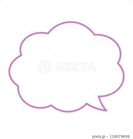 シンプルで使いやすい雲のふきだし 118079698