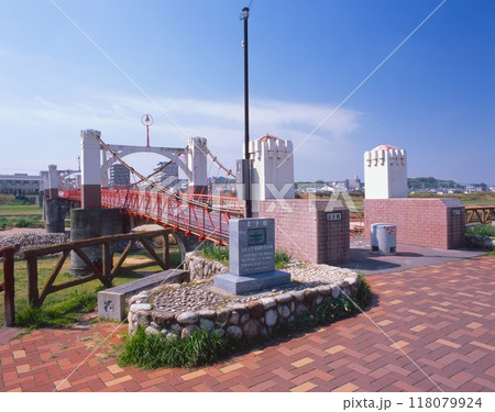 大坂夏の陣、道明寺合戦の古戦場である石川河川公園にかかる「玉手橋」/文化庁登録有形文化財 大坂夏の陣、道明寺合戦の古戦場である石川河川公園にかかる「玉手橋」/文化庁登録有形文化財 118079924