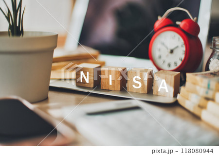 NISAとお金 ビジネスイメージ NISAとお金 ビジネスイメージ 118080944