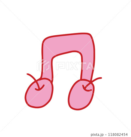 Hand drawn melody with cherry in pink for decoration, cute patches, shirt print, music, song, label, sign, symbol, print, entertainment industry, women fashion, shirt print, sticker, logo, icon Hand drawn melody with cherry in pink for decoration, cute patches, shirt print, music, song, label, sign, symbol, print, entertainment industry, women fashion, shirt print, sticker, logo, icon 118082454