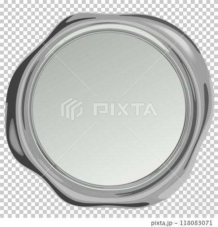Simple silver seal stamp vector illustration Simple silver seal stamp vector illustration 118083071