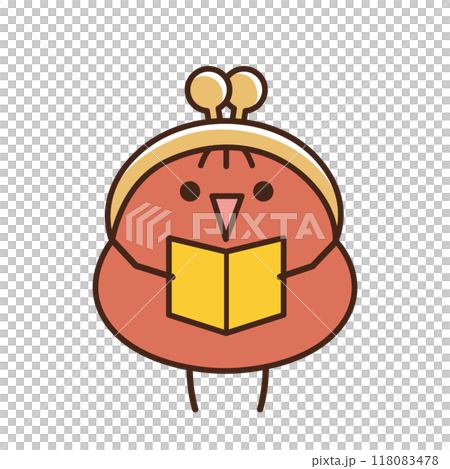 本を読んでいるおサイフさん 118083478