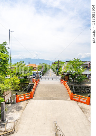 武田神社 神橋から甲府駅方面を望む 武田通り 直線道路 武田神社 神橋から甲府駅方面を望む 武田通り 直線道路 118083954