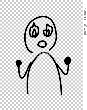 A loose illustration of a burning person A loose illustration of a burning person 118084298