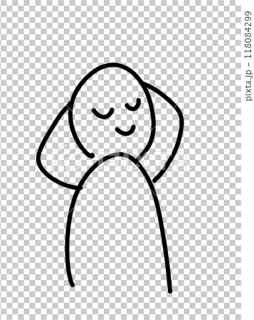 一個放鬆的人的懶惰插圖 一個放鬆的人的懶惰插圖 118084299