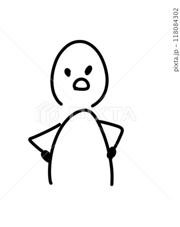 怒る人のゆるいイラスト 怒る人のゆるいイラスト 118084302