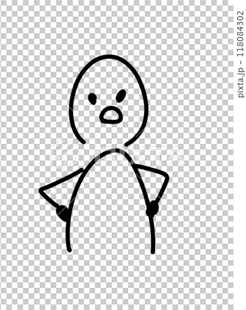 怒る人のゆるいイラスト 怒る人のゆるいイラスト 118084302