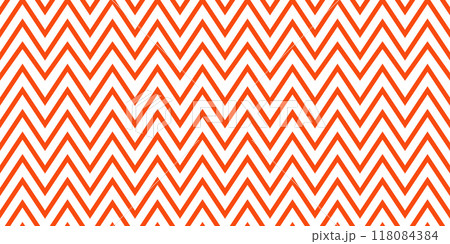 Christmas candy seamless pattern. Candy cane zigzag stripes background. Red Christmas present pattern. Winter holiday lines backdrop. Xmas gift wrapping print. Vector Illustration on white background 118084384