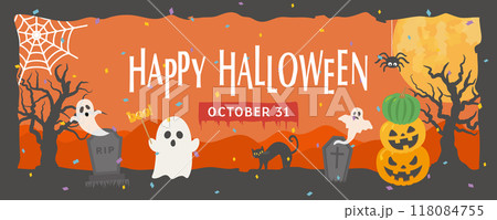 ハッピーハロウィン　かわいいオバケたち 118084755