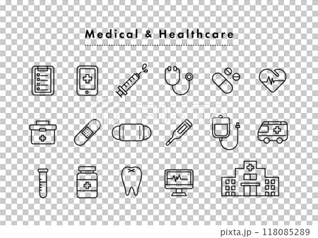 医療・ヘルスケア アイコンセット 医療・ヘルスケア アイコンセット 118085289