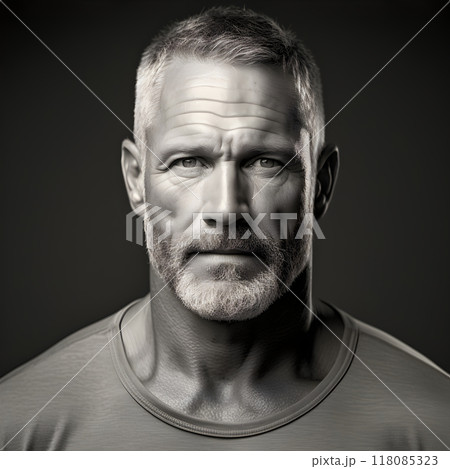 American Middle Aged Fighter Athletic Portrait 118085323