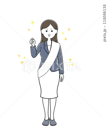 選挙に立候補した若い女性 118086138