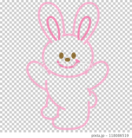 Pink outlines of bunny for kid colouring book, painting, art, happy easter, animal, pet shop, vet, stickers, cartoon character, comic, mascot, plush toy, rabbit doll, cute patch, shirt print, brooch Pink outlines of bunny for kid colouring book, painting, art, happy easter, animal, pet shop, vet, stickers, cartoon character, comic, mascot, plush toy, rabbit doll, cute patch, shirt print, brooch 118086519