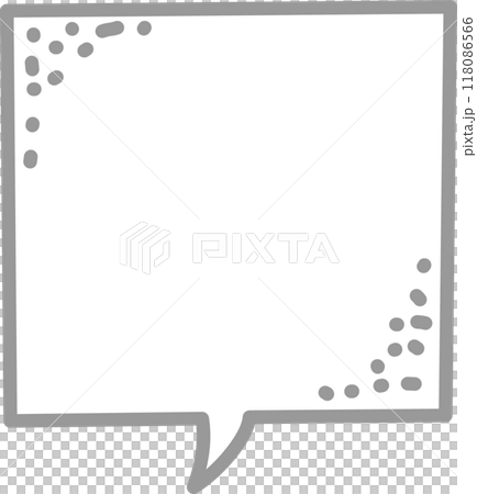 Black and white color speech bubble balloon, icon sticker memo keyword planner text box banner, flat png transparent element design 118086566