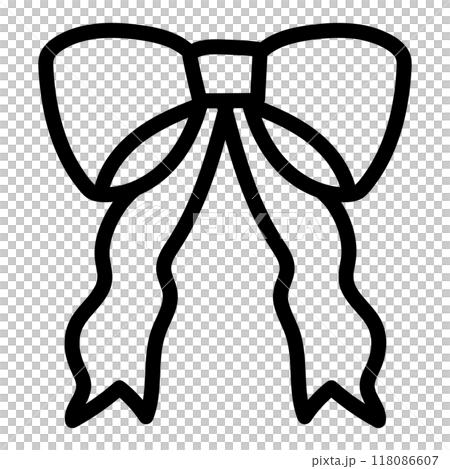 Illustration of ribbon black outlines for kid colouring book, painting, art, decorations, sticker, girly elements, cute patches, shirt print, brooch, sign, symbol, tattoo, label, fashion, accessory Illustration of ribbon black outlines for kid colouring book, painting, art, decorations, sticker, girly elements, cute patches, shirt print, brooch, sign, symbol, tattoo, label, fashion, accessory 118086607