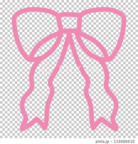 Illustration of ribbon pink outlines for kid colouring book, painting, art, decorations, sticker, girly elements, cute patches, shirt print, brooch, sign, symbol, tattoo, label, fashion, accessory Illustration of ribbon pink outlines for kid colouring book, painting, art, decorations, sticker, girly elements, cute patches, shirt print, brooch, sign, symbol, tattoo, label, fashion, accessory 118086610