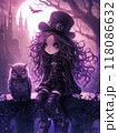 ゴシックファンタジーの少女とフクロウ 118086632