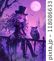 ゴシックファンタジーの少女とフクロウ 118086633