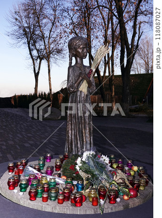 Kiev, Ukraine November 22, 2019: Monument of the famine-genocide of 1932-1933 in Ukraine in Kiev Kiev, Ukraine November 22, 2019: Monument of the famine-genocide of 1932-1933 in Ukraine in Kiev 118087027