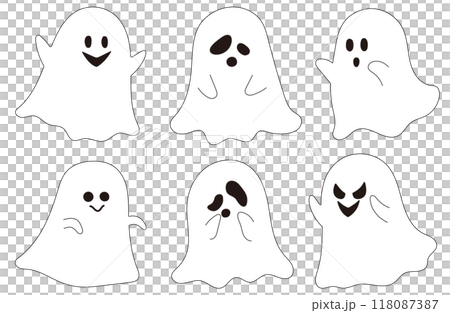 A set of ghosts for Halloween 118087387