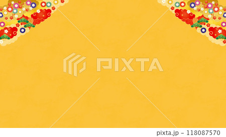 背景素材-初春フレーム8-2 118087570